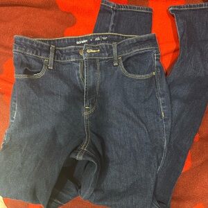Old Navy Dark Wash Blue Jeans, Straight Cut, Size 6
